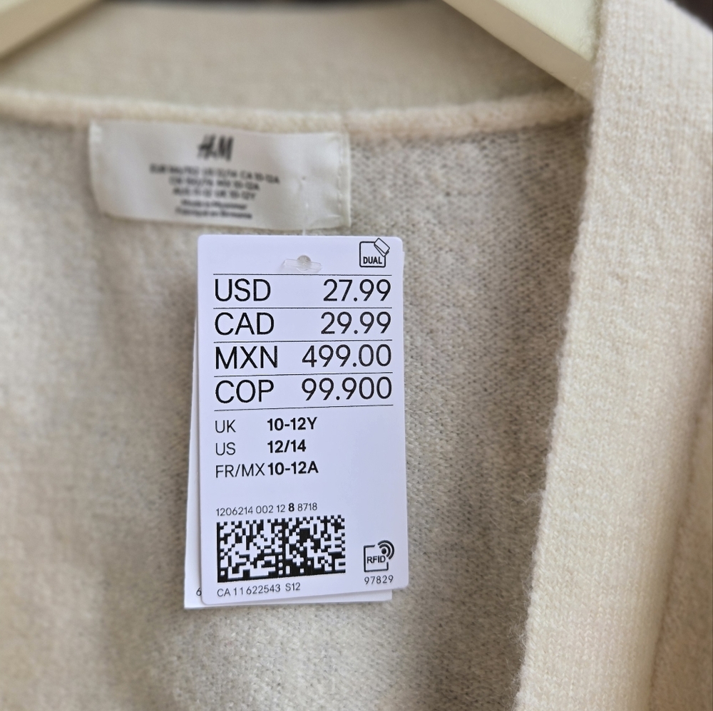 NWT Cream Wrap Sweater - Picture 4 of 6